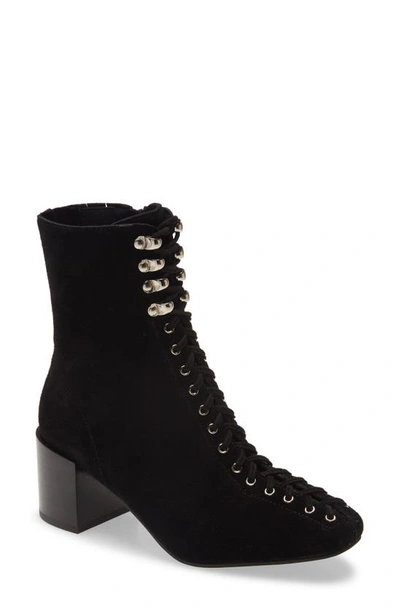 Jeffrey Campbell Belmondo Lace-up Boot In Black Suede