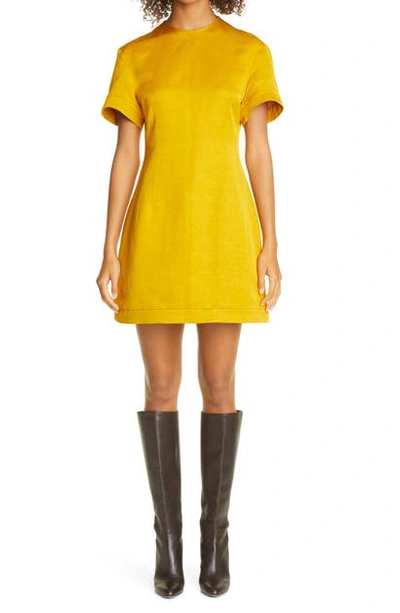 Khaite The Marcia Washed Linen Dress In Marigold