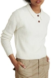 Alex Mill Wool & Cashmere Blend Henley Sweater In Ivory