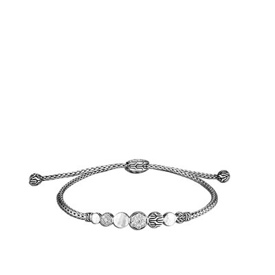 John Hardy Dot Hammered Adjustable Bracelet In Sterling Silver