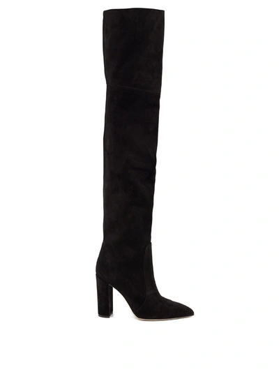 Paris Texas Over-the-knee Suede Boots In Black
