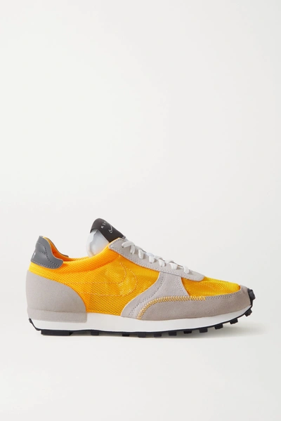 Nike Daybreak Leather-trimmed Mesh And Suede Sneakers In Orange