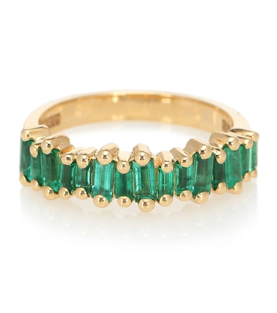 Suzanne Kalan Fireworks 18kt Gold Ring With Emeralds