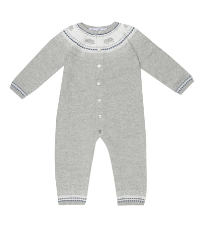 Tartine Et Chocolat Baby Cotton, Cashmere And Wool Onesie In Grey