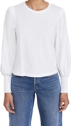 A.l.c Karter Long Puff Sleeve T-shirt In White