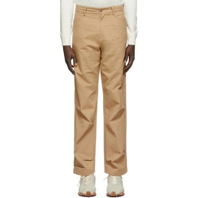 Ader Error Beige Crumple Trousers