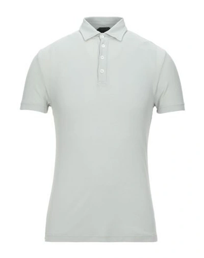 Zanone Polo Shirts In Light Grey