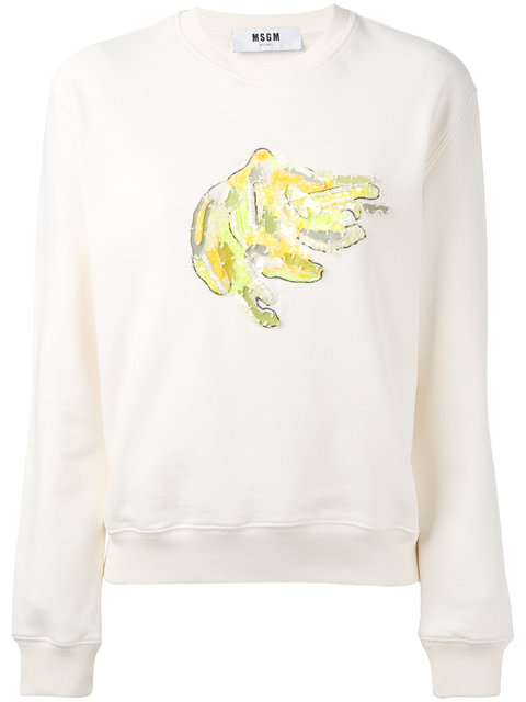banana print sweater