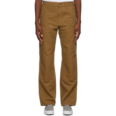 Carhartt Work In Progress Brown Double Knee Jeans In Hamilton Br