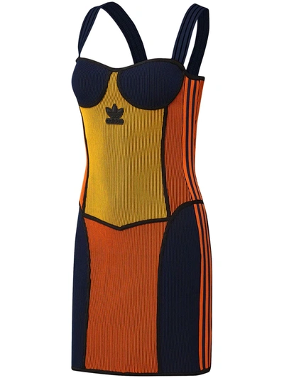 Adidas Originals X Paolina Russo Corset Dress In Orange