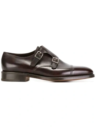 John Lobb William Leather Monk-strap Shoes In Brown