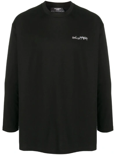 Stella Mccartney Carbot Logo-print Organic-cotton Jersey T-shirt In Black