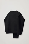 Cos Wool-blend Cape In Black