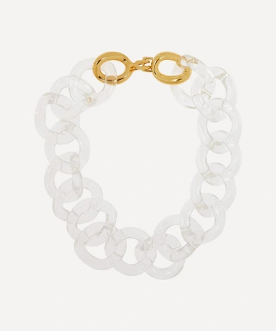 Kenneth Jay Lane Gold-plated Clear Resin Link Necklace
