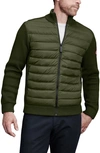 Canada Goose Men's Hybridge Knit-sleeve Puffer Jacket In Military Green