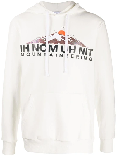Ih Nom Uh Nit Logo-print Cotton Hoodie In White