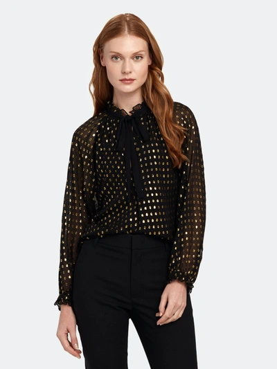 A.l.c Winona Tie Neck Top In Black