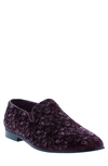 Robert Graham Men's Rodin Paisley Slip On Dress Shoes In Wine