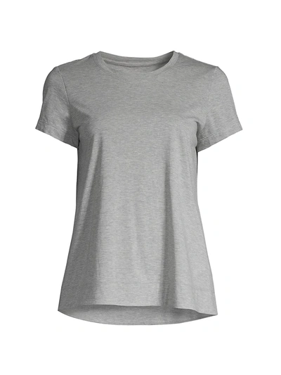 Lafayette 148 The Modern Tee In Grey Melange