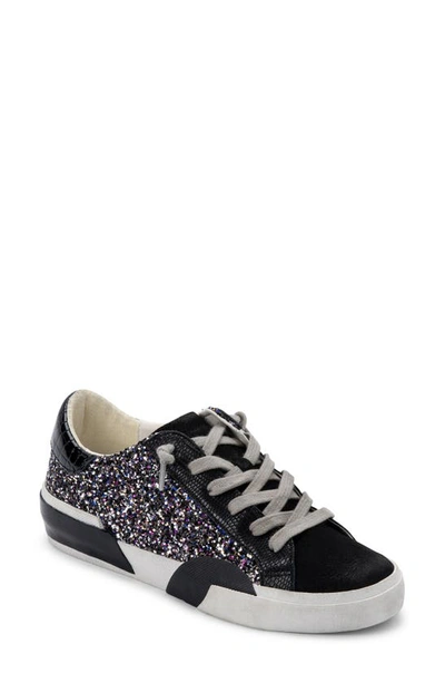 Dolce Vita Women's Zina Color Block Glitter Sneakers In White Leather