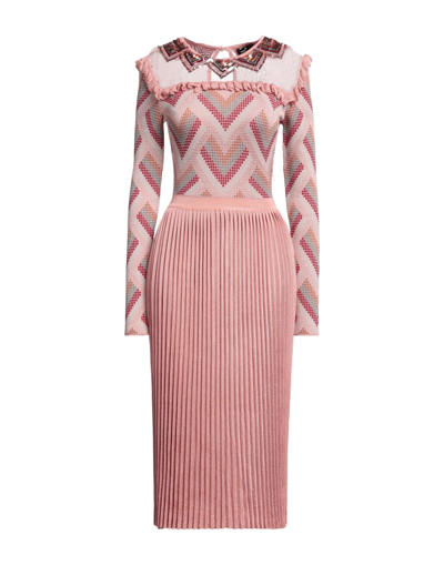 Elisabetta Franchi Midi Dress In Pink
