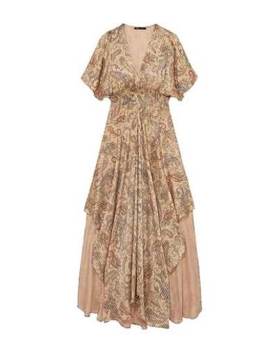 Maje Long Dresses In Sand
