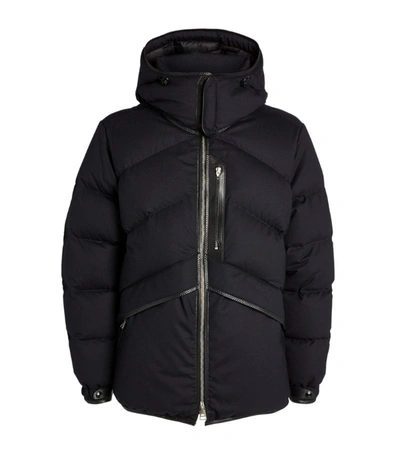 Tom Ford Hooded Puffer Jacket In Navy