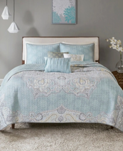 Madison Park Closeout!  Lucinda Reversible 6-pc. Quilt Set, King/california King In Blue