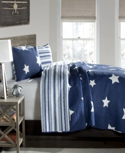 Lush Decor Star 2-pc Set Twin Quilt Set In Navy