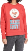 The Marc Jacobs The Charlie Bro Graphic Sweatshirt In Washed Red
