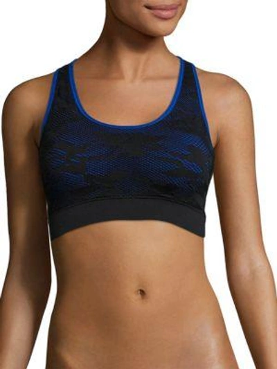 Andrew Marc Wireless Sports Bra In Black Royal