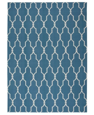 Long Street Looms Backyard Bac087 Navy 7'9" X 10'10" Outdoor Area Rug In Navy1