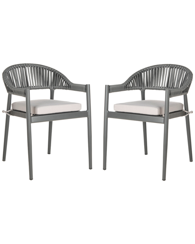 Safavieh Greer Stackable Rope Chair In Grey