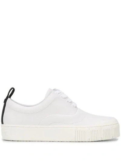 Pierre Hardy Contrast Tab Trainers In White Black