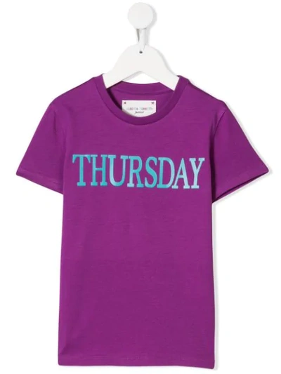 Alberta Ferretti Kids' Thursday T-shirt In Purple