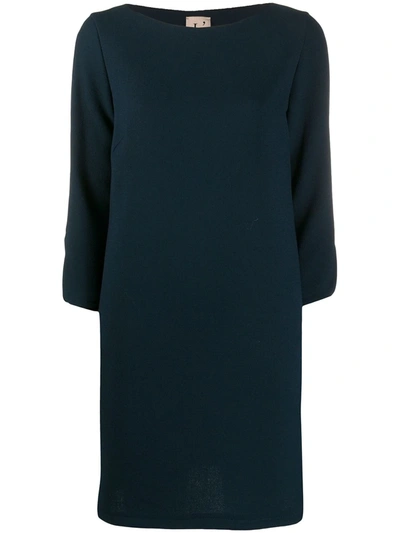 L'autre Chose Three-quarter Sleeve Dress In Blue