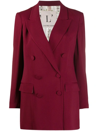 L'autre Chose Double Breasted Jacket In Red