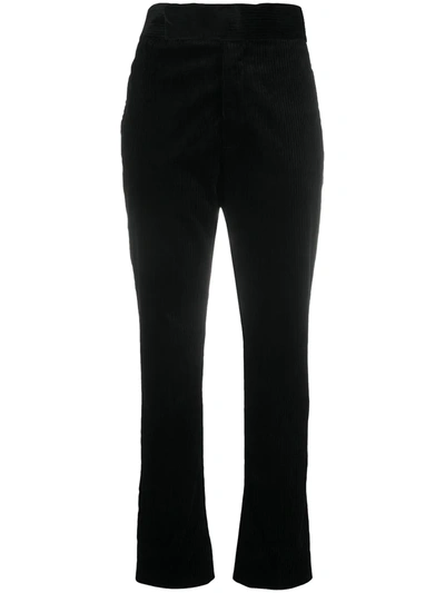 Haider Ackermann High-waisted Corduroy Trousers In Black