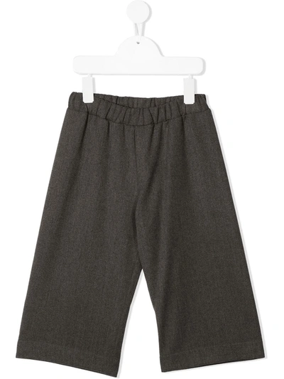 Piccola Ludo Kids' Wide-leg Trousers In Grey