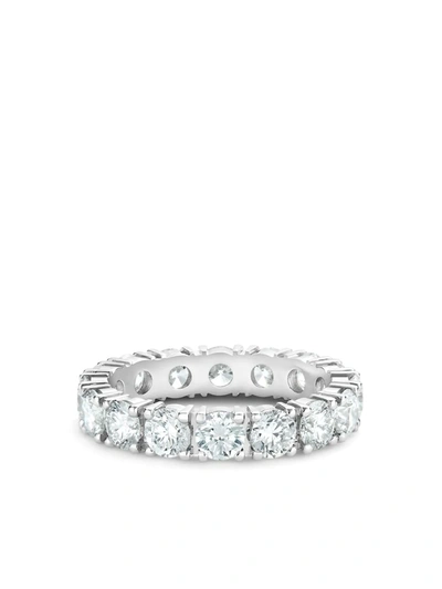 De Beers Platinum Diamond Allegria Small Eternity Band Ring In Silver