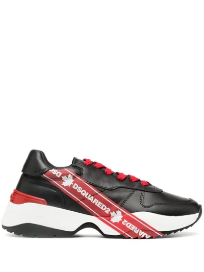 Dsquared2 Logo-tape Chunky Trainers In Black