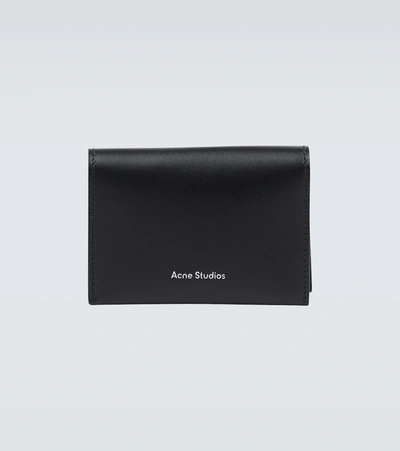 Acne Studios Logo-print Leather Bifold Cardholder In Black