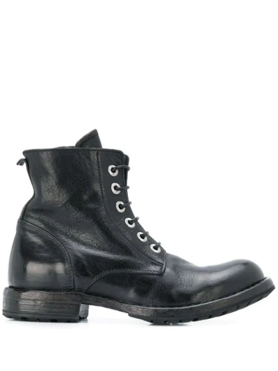 Moma Lace Up Boots In Black