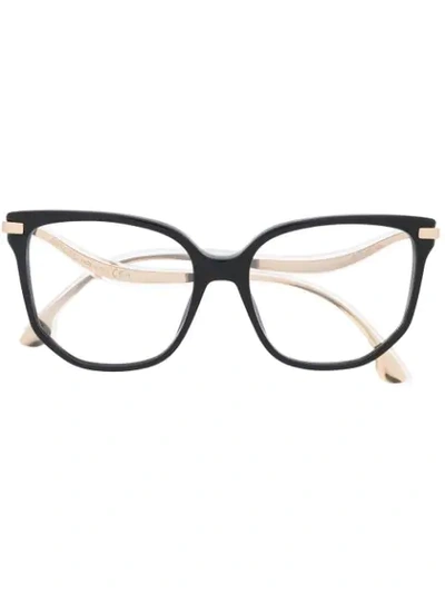 Jimmy Choo Oversized Frame Glasses In Black