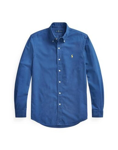 Polo Ralph Lauren Solid Color Shirt In Blue