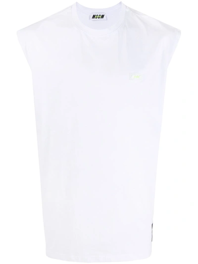 Msgm Logo-patch Performance Waistcoat In White