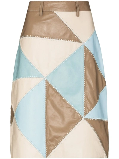 Dodo Bar Or Yani Patchwork Leather Skirt In Multicolour