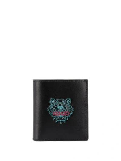Kenzo Embroidered-logo Wallet In Black