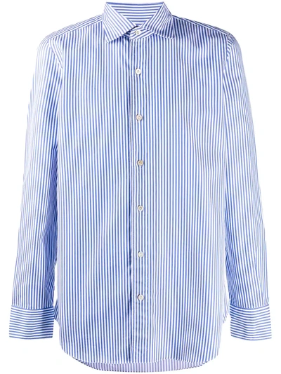 Finamore 1925 Napoli Striped Long-sleeved T-shirt In Blue
