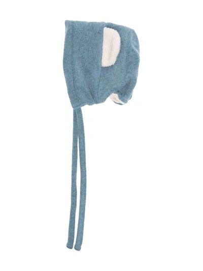 Violeta E Federico Babies' Tie-neck Felt Bonnet In Blue